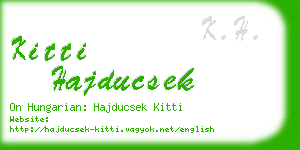 kitti hajducsek business card